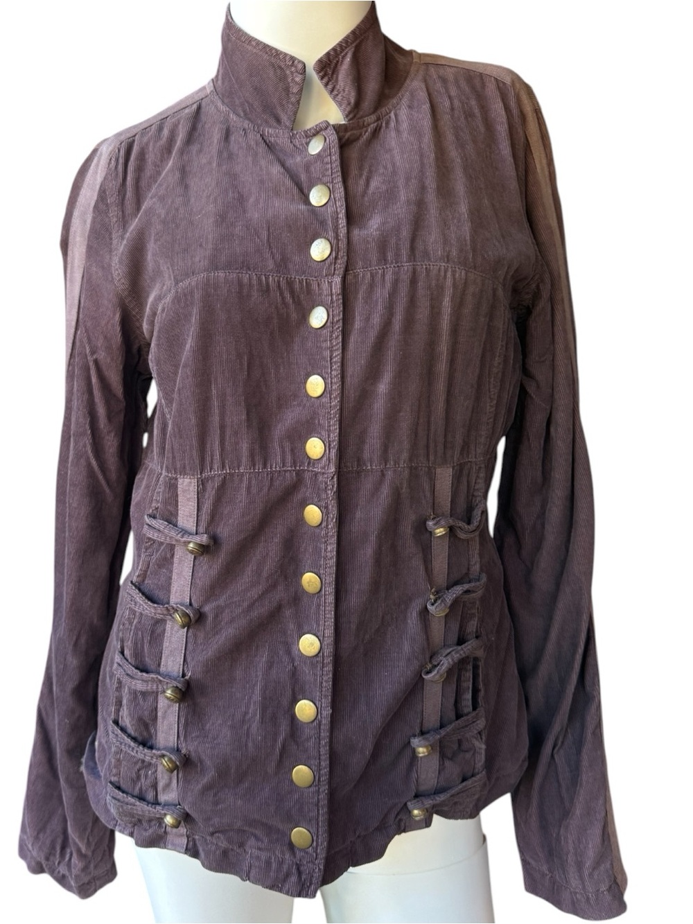 Vintage 90’s DaNang  Brown corduroy military jacket. Med